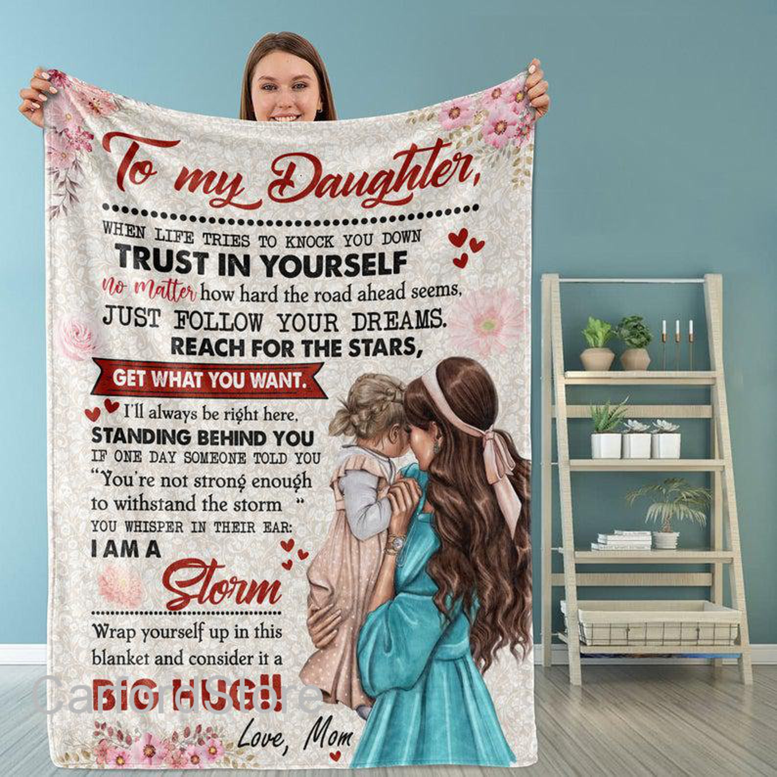 Personalized To My Daughter Blanket Letter Blanket Gift From Etsy