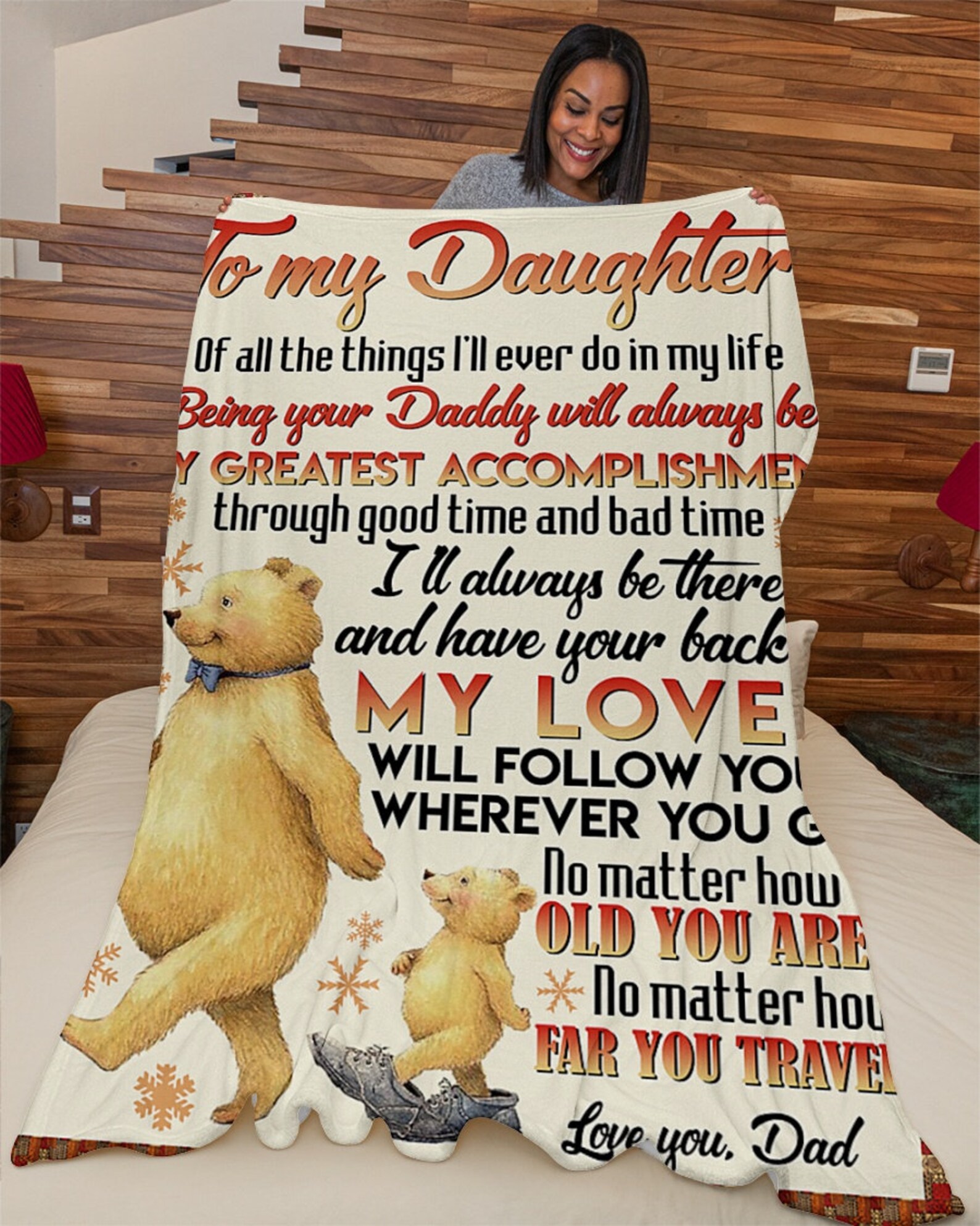 Personalisation To My Daughter Blanket Family Blankets Etsy