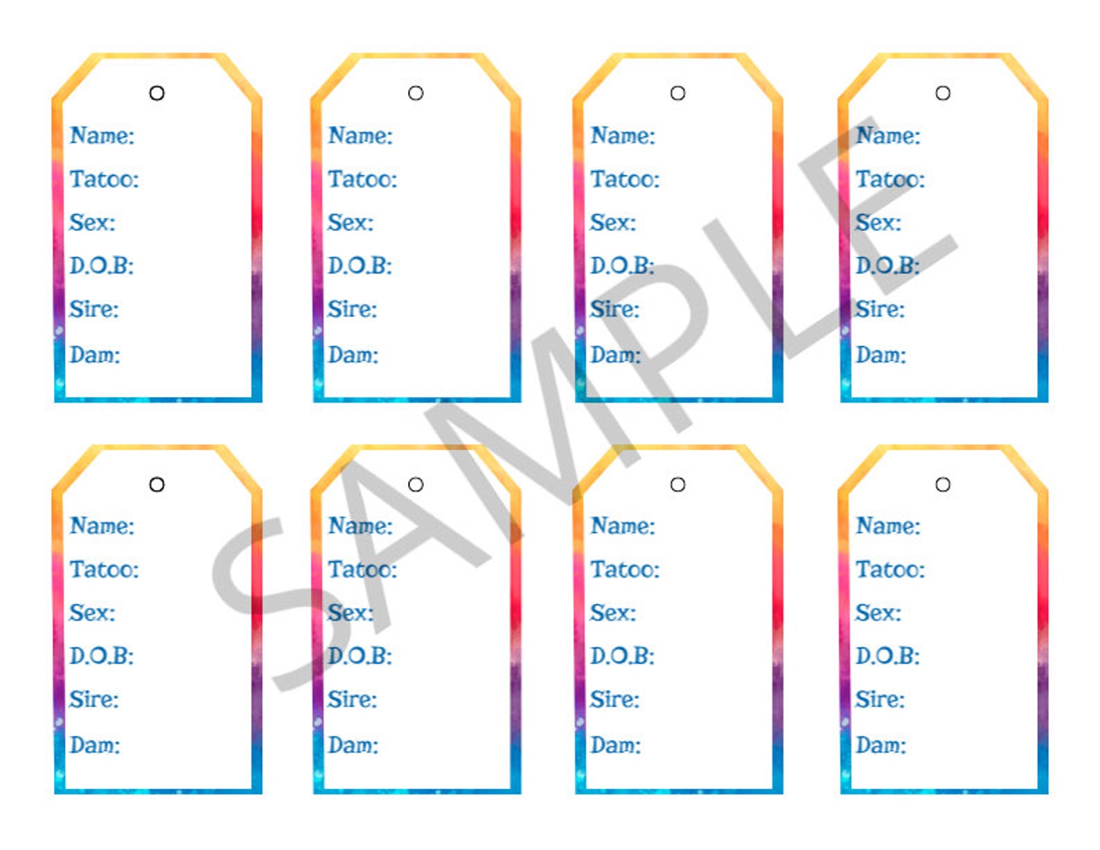 Rabbitry Rabbitry cage tags Cage tags Rabbit cage tags Etsy