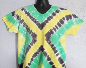 X Pattern Ice Tie Dyed Short Sleeve