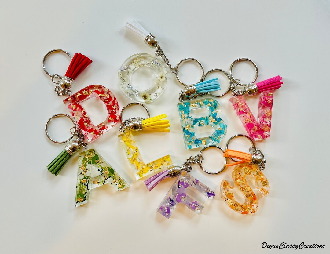 Personalized Letter Keychains Handmade Accessories Letter Etsy