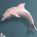DOLPHIN Sculpture, Papercraft Template, 3D Papercraft Dolphin, Low Poly ...