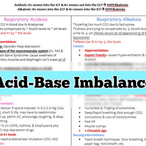Acid-Base Imbalance Nursing Study Guide