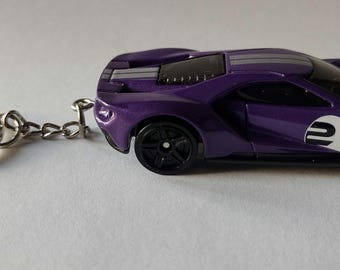 Ford GT Exotic  Rare Keychain Purple Hot Wheels Matchbox  for car lovers
