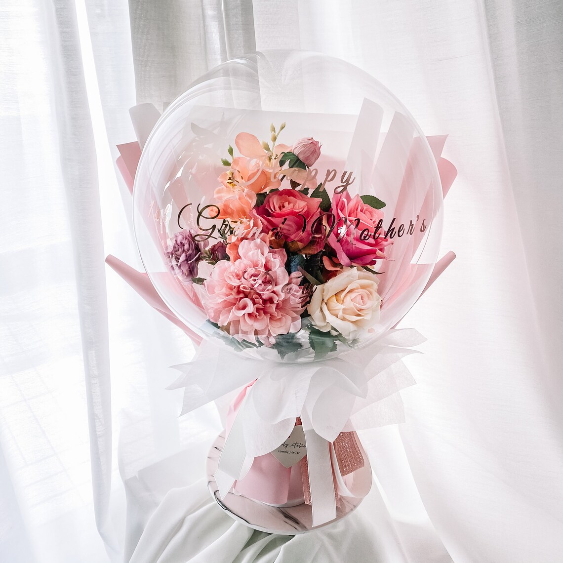 Flower balloon personalized balloons gift Custom lettering Etsy