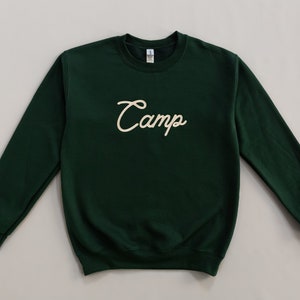Embroidered Camping Sweatshirt - Outdoor Clothing - Hiking Sweatshirt - Camping Gift - Gift for Him - Gift for Her - Camp Vintage Style