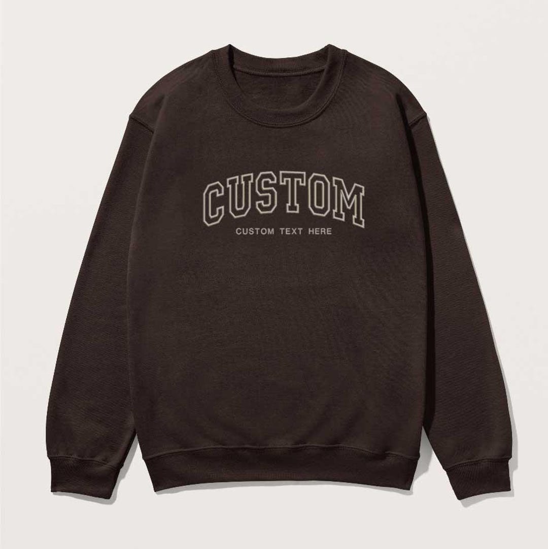 Custom Embroidered Varsity Crewneck - Embroidery Crewneck