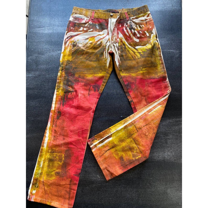 Roberto Cavalli Multi-Colored Designer Jeans