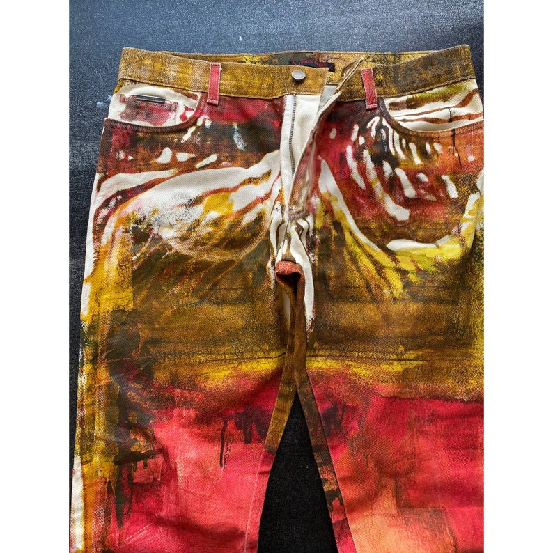 Roberto Cavalli Multi-Colored Designer Jeans
