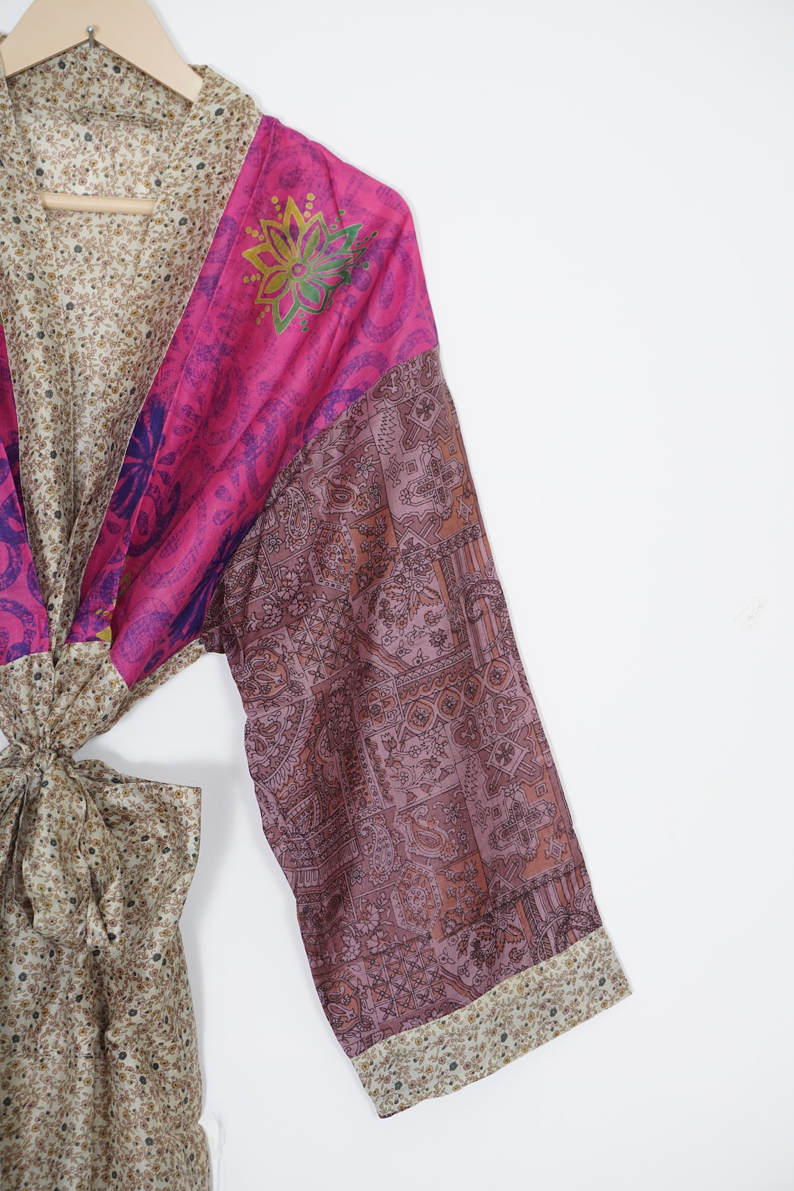 100 Pure Silk Kimono Dressing Gown Women's Night Gown Etsy