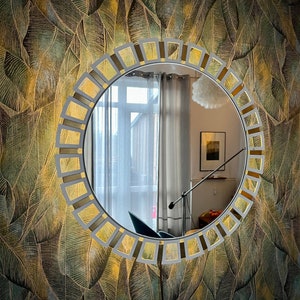 Illuminated mirror by Ernest Igl for Hillebrand