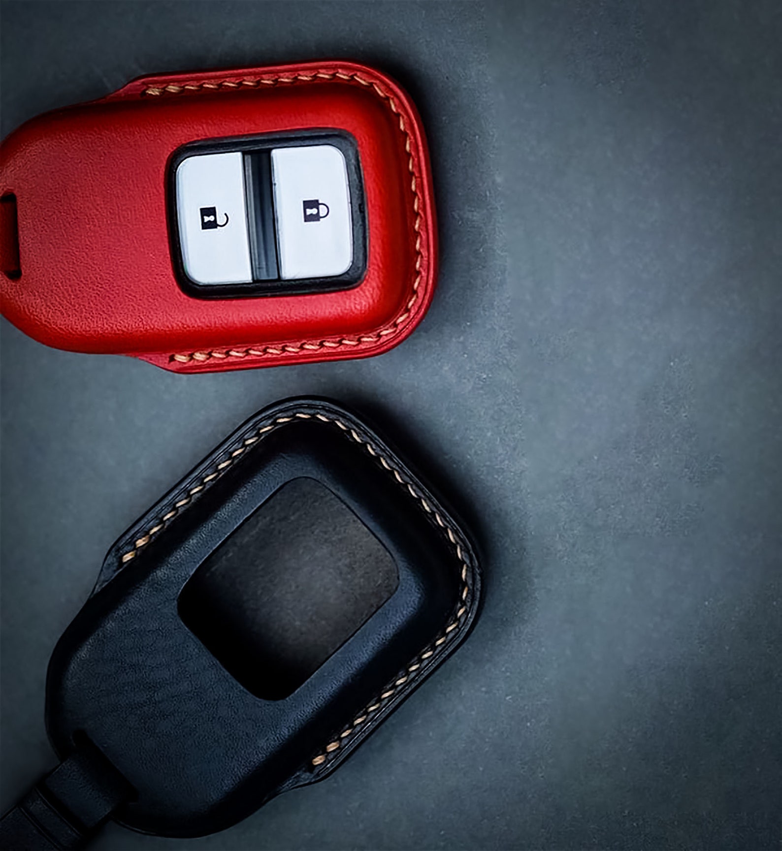 HONDA Leather Car Key Case Leather Key Cover Handmade Etsy