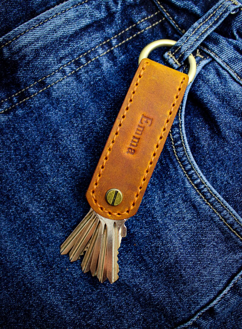 Elegant Leather Key Holder Handmade Compact Leather Key Etsy