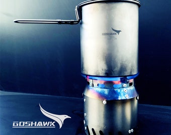 Titanium Wood Gasifier Siphon Alcohol Stove Multi-fuel Burner - Etsy