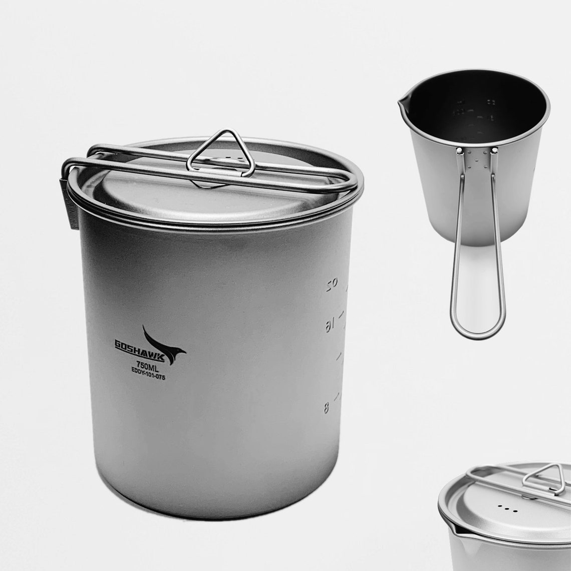 Titanium Kettle 750ML for Outdoor Hiking Camping Pot Cookware Etsy