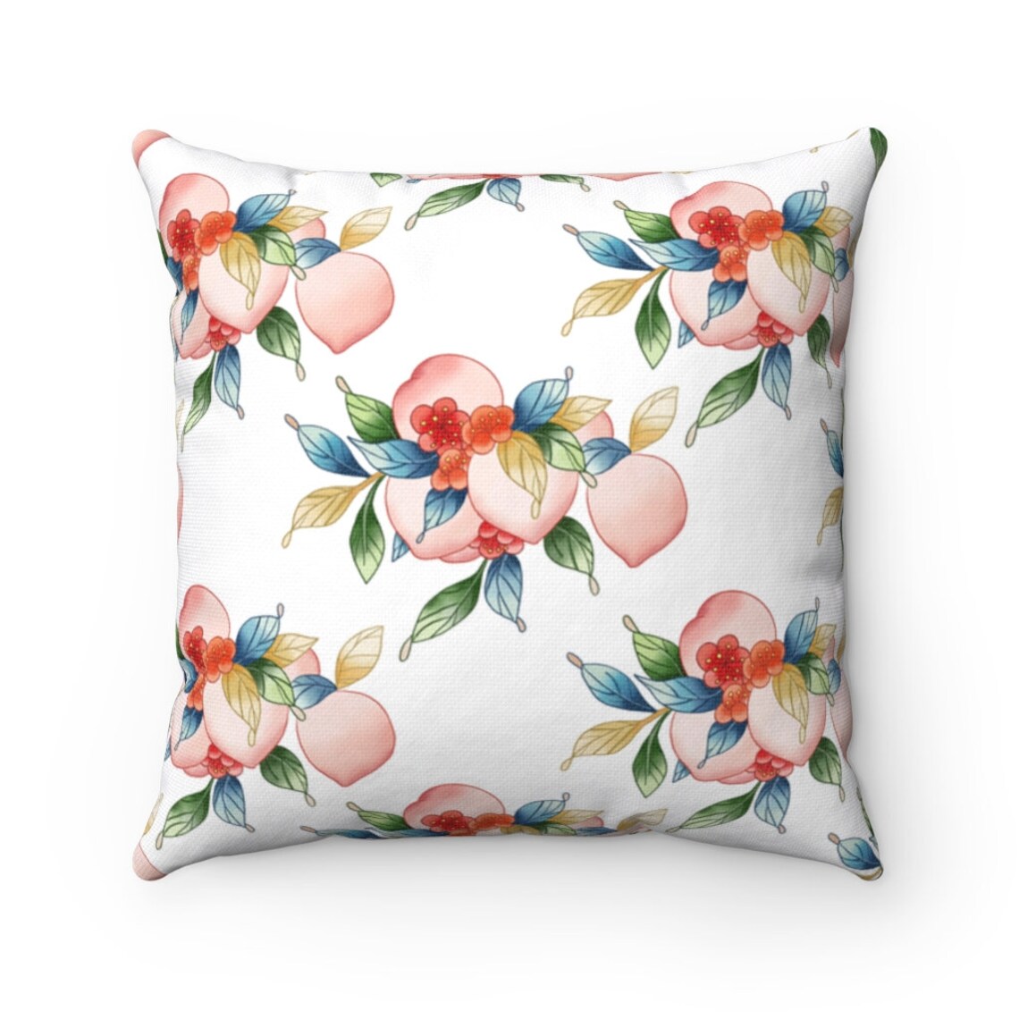 Sweet Peach Pillow Case / Korean Art Print Pillow / Korean Etsy