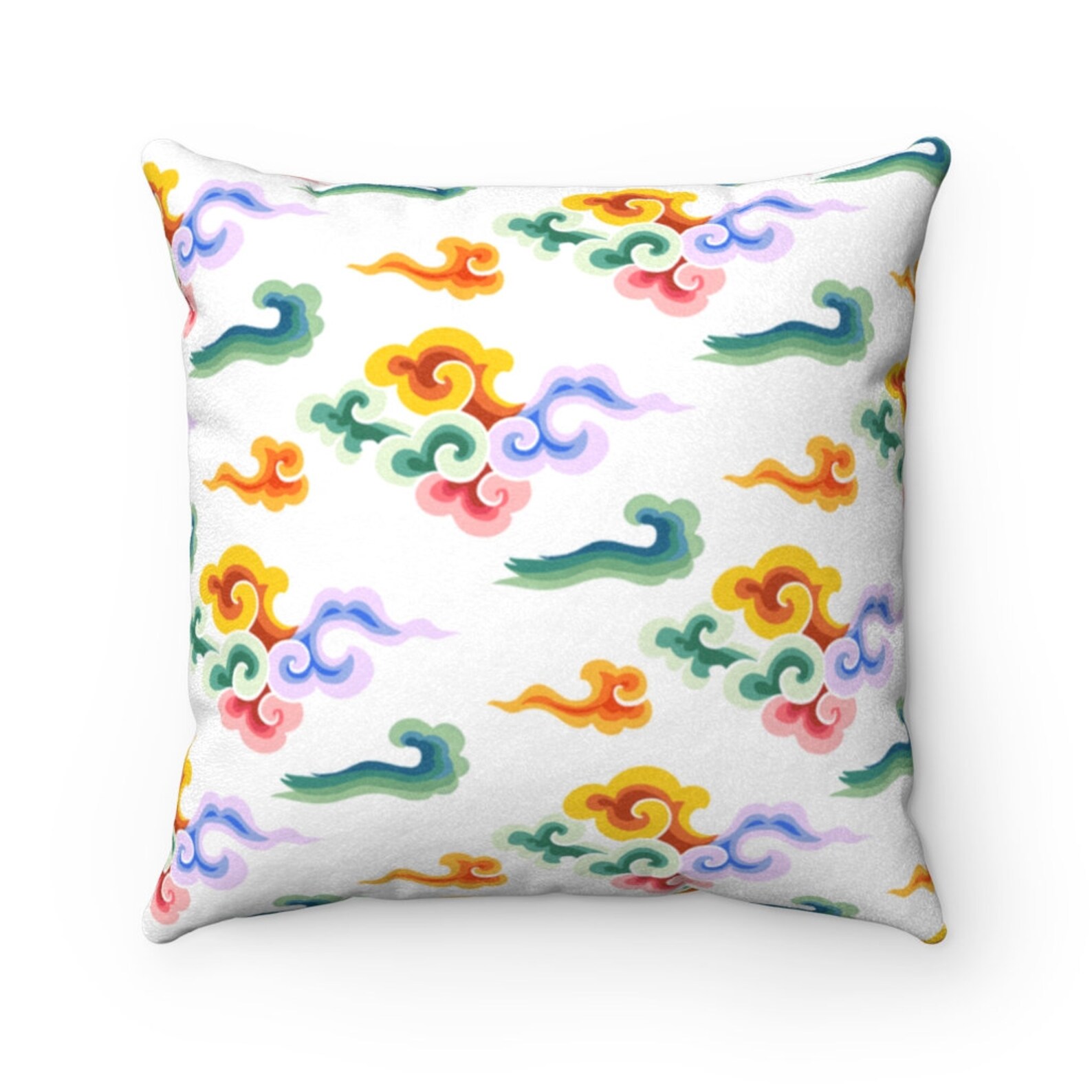 Korean Traditional Cloud Pattern Suede Square Pillow Case Etsy