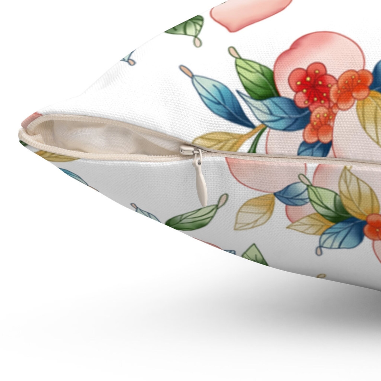 Sweet Peach Pillow Case / Korean Art Print Pillow / Korean Etsy