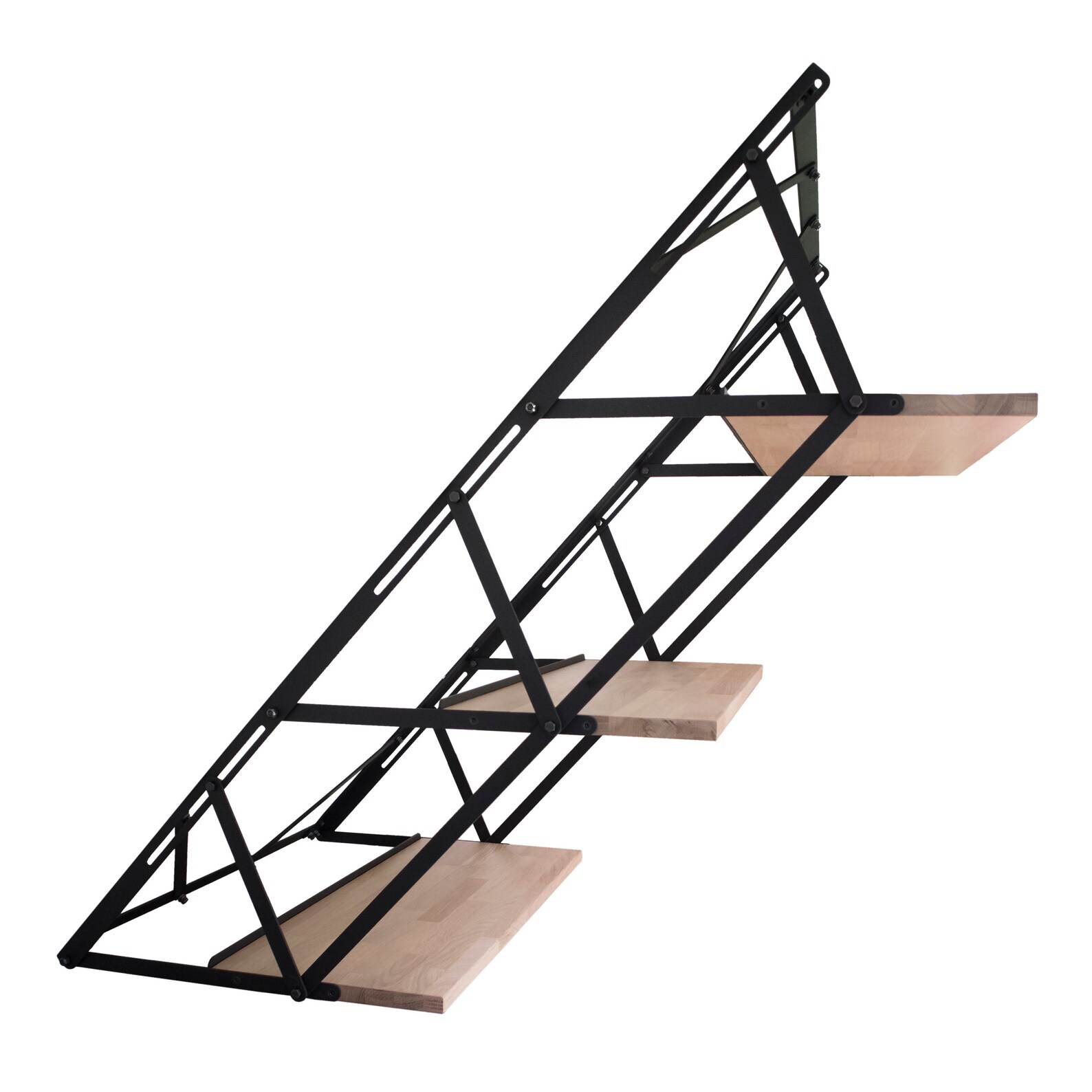 Shelves for slanted walls in attics loft style 3x70 cm Etsy