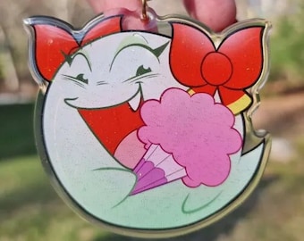 Lady Bow Glitter Epoxy Keychain