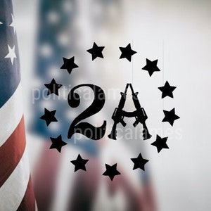 13 Stars 2A Betsy Ross Patriotic Vinyl Decal | 1776 | Car Decal | Laptop Decal | Yeti Decal | Car/Truck Accessory | USA | Made in the USA