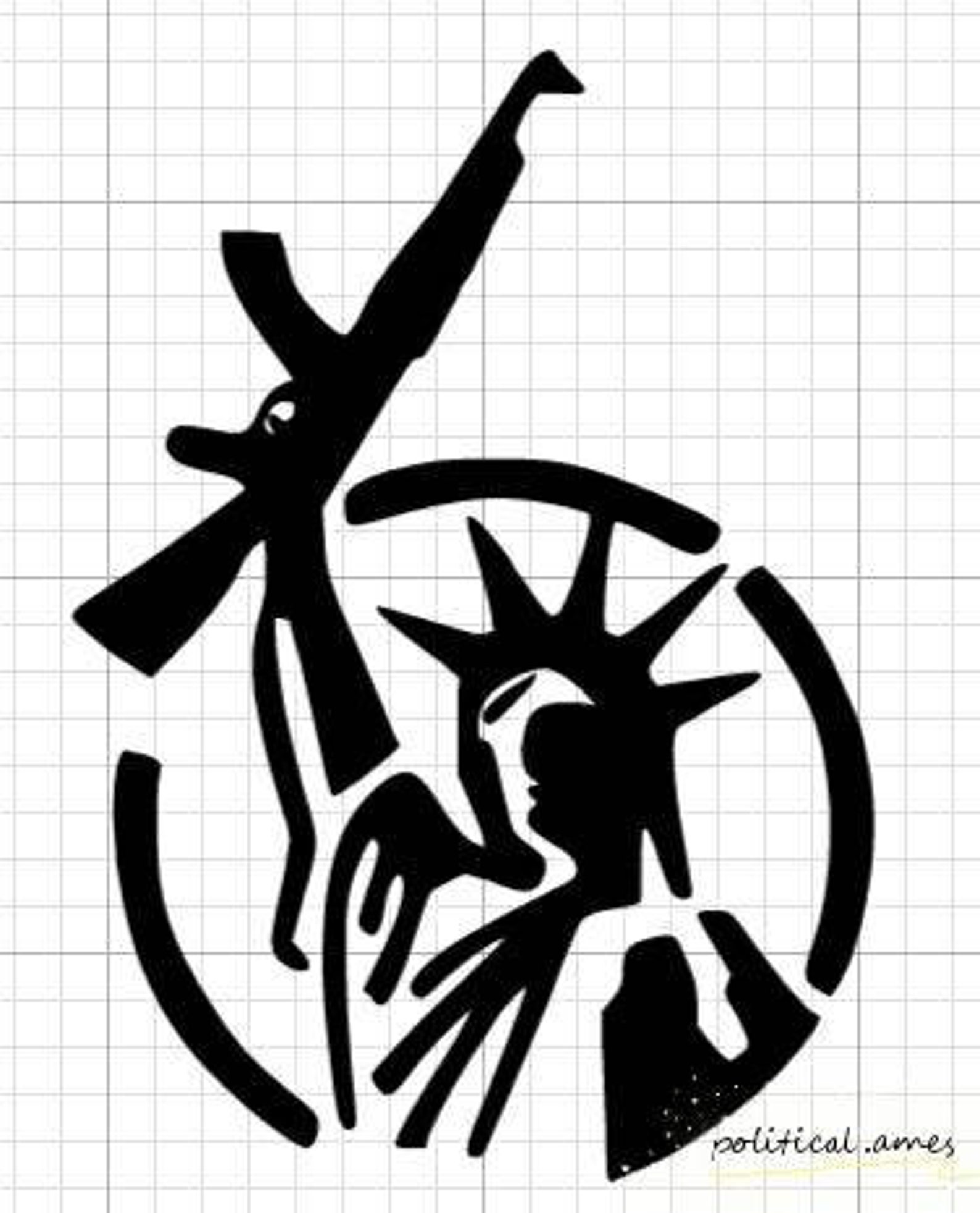 Statue Of Liberty Holding A Gun Die Cut Vinyl Decal Etsy