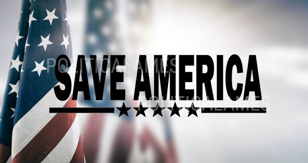 Save America Sticker SAVE AMERICA Patriotic Vinyl Decal 2x7