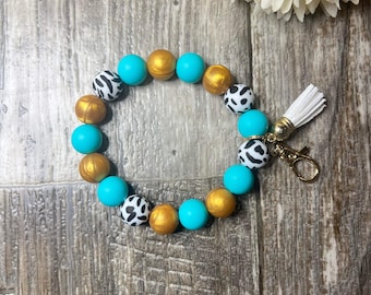 Porte-clés avec perles en silicone, cadeau de remise des diplômes