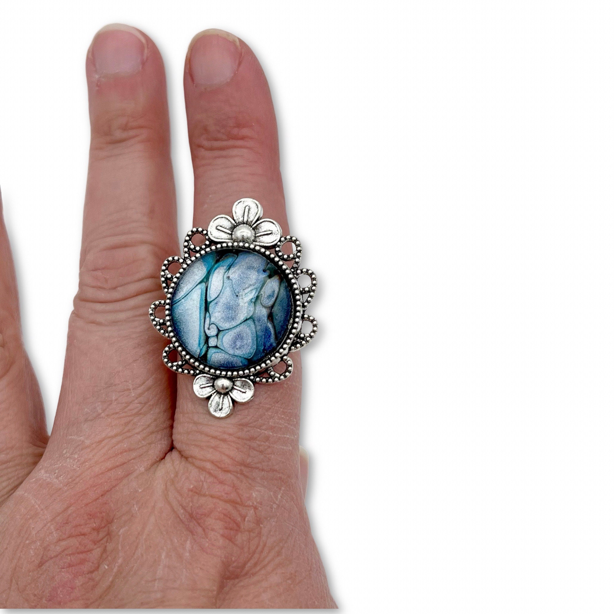 Acrylic Paint Skin Jewelry Ring Etsy