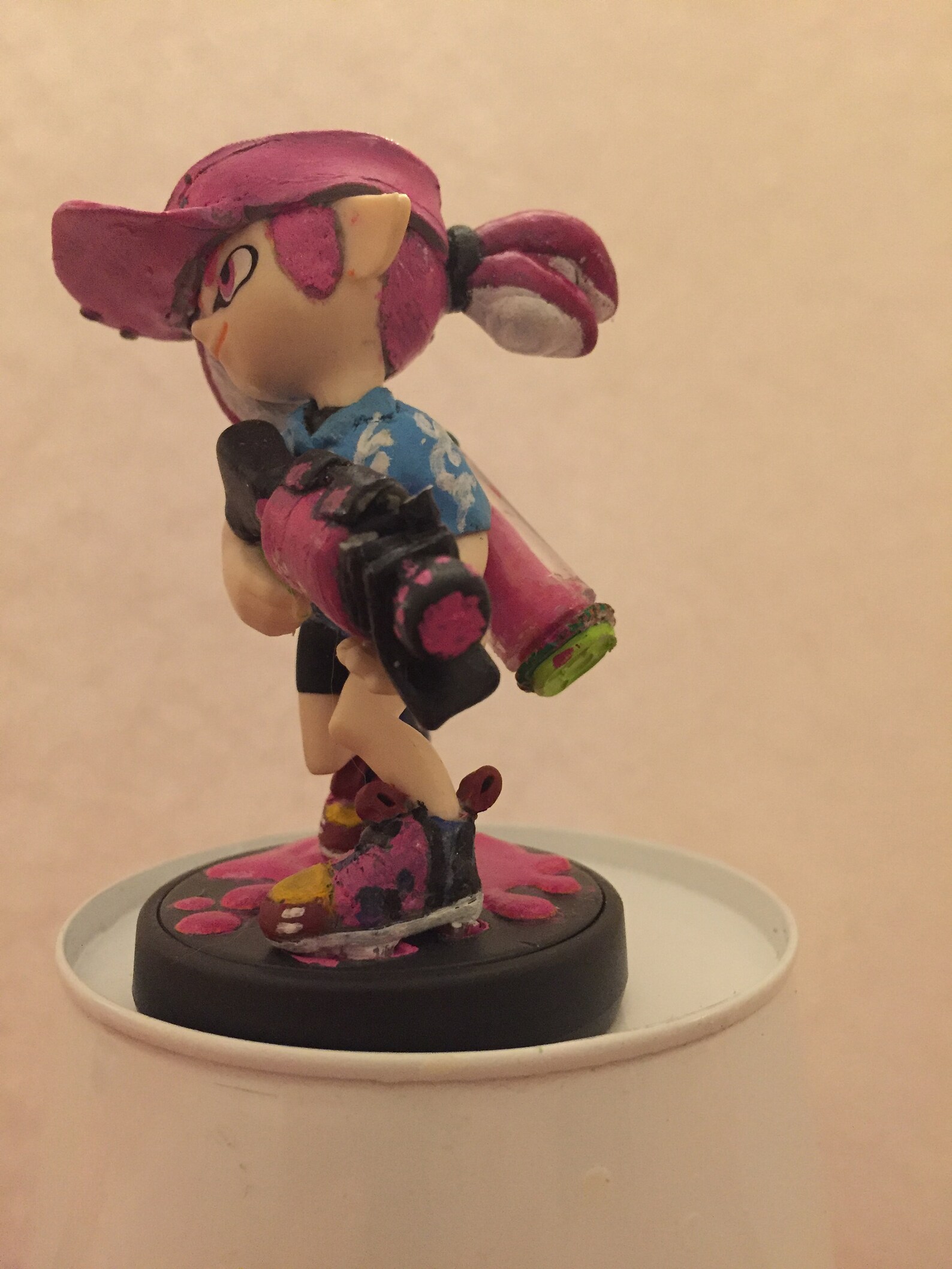 Splatoon Custom Pink Inkling Amiibo Etsy