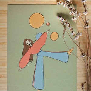 happy girl print