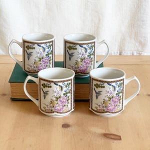 Vintage Set of 4 Mugs : Japanese Inspired Coffee Mugs by Homco