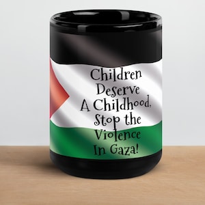 Free Palestine Flag Coffee Mug Support Gaza Children, Social Justice Solidarity With Palestine, Mug, Arab Falasteen Islamic Activist Gift.