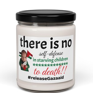 Natürliche Sojakerze, Save Gaza Kinderaktivistkerze, Arabisch Islamische Wohnkultur, Stop War Palästina Kerze, Duftend, Arabische Wohnkultur
