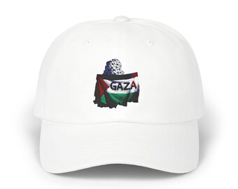 Embroidered Free Gaza Classic Dad Cap, Palestine Activist Gift, Arab Keffiyeh Hat, Casual Accessory, Palestine Kufiya Hat Support Gaza