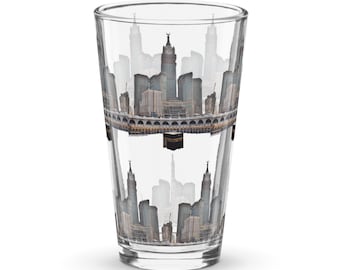 Islamic Gift For Women Kaaba shaker Pint Glass | Kaba Design Quran Gift Set  Islamic Home Decor Muslim Home Decor Housewarming Gift Eid