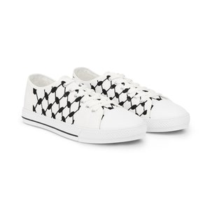 Support Palestine Keffiyeh Herren Low Top Sneakers, Free Palästina kufiya Herrenschuhe Sozialistischer Widerstand, Geschenk für politischen Aktivisten
