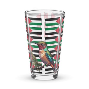 Palästina Flagge Shaker Pint Glas Free Palästina Pin Palästina Palästina Abzeichen Palästina Flagge Palästinenserkarte FreePalestine Peace Bird Gaza