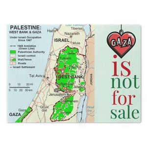 Palästina Gaza Karte Glas Schneidebrett, modernes Wohndekor, Geschenk für palästinensischen Muttertag, außer Gaza künstlerisches Charcuterie Herz Arabisch