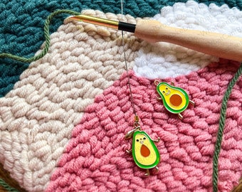 Avocado Punch Needle Threader - Single Item - For Punch Needles as Small as 0.9mm - 7.5” Long Wire Loop - Cute, Embroidery, Fun, Kawaii