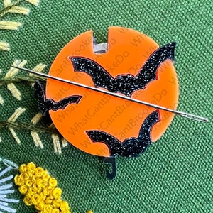 3-in-1 Needle Threader with Minder and Thread Cutter - Flying Bats Sewing Tools - Hand Embroidery, Sewing, Cross Stitch -Single Item