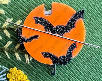 3-in-1 Needle Threader with Minder and Thread Cutter - Flying Bats Sewing Tools - Hand Embroidery, Sewing, Cross Stitch -Single Item