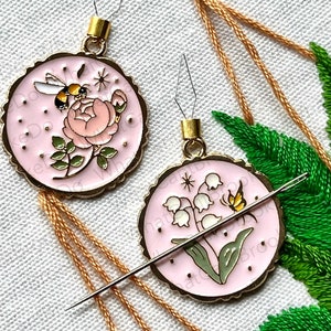 Flower Bee or Butterfly Needle Threader With Option to Make Magnetic Threader Minder - Hand Embroidery, Sewing, Cross-stitch- Single Item