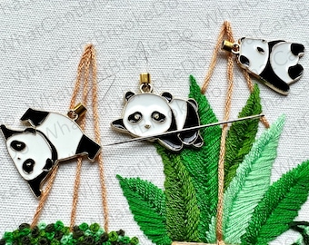 Panda Needle Threaders with Option to Make Into Magnetic Threader Minders - Embroidery, Sewing, Cross-stitch - Gift Set of 3- Cute Notions