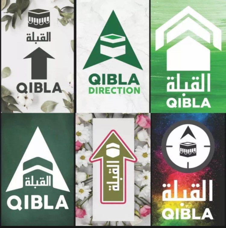 5x Qibla Direction Compass Pegatinas de pared Decoración del Etsy España