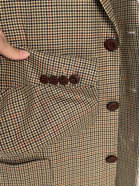 Vintage Oversize Checked Italian Blazer - image 4