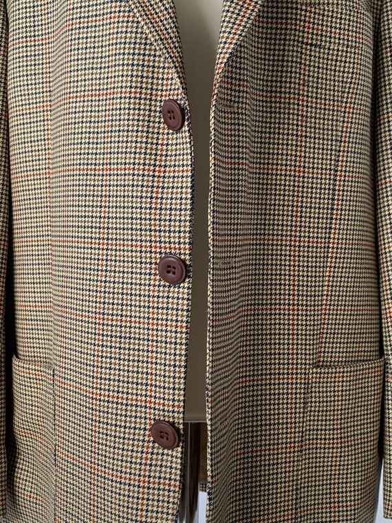 Vintage Oversize Checked Italian Blazer - image 5