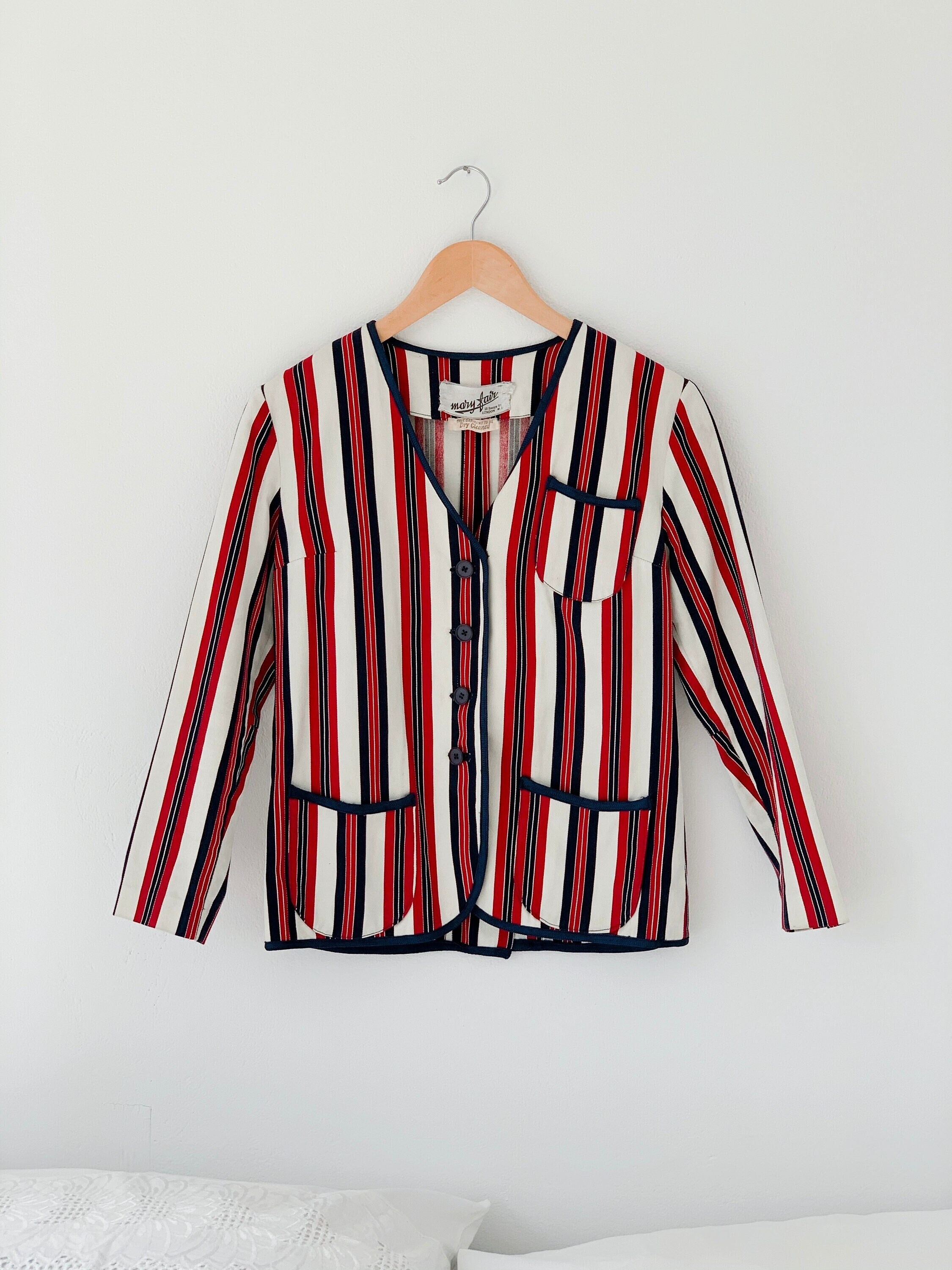 1950-1960 Stripes Jacket Size Small - Etsy