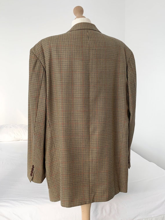 Vintage Oversize Checked Italian Blazer - image 7