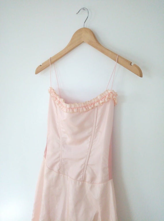 Light pink beautiful vintage long dress